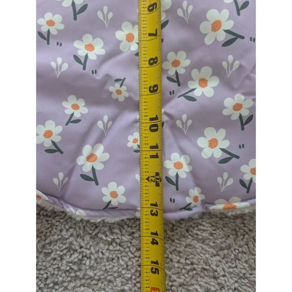 Sniff & Bark Vest Reversible Purple Daisy Cozy Fleece Zip Up Jacket NWT